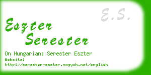 eszter serester business card